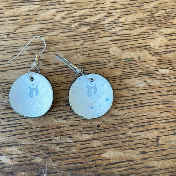 One of a kind painted ceramic earrings - coffee mugs. - Picture 2 of 3